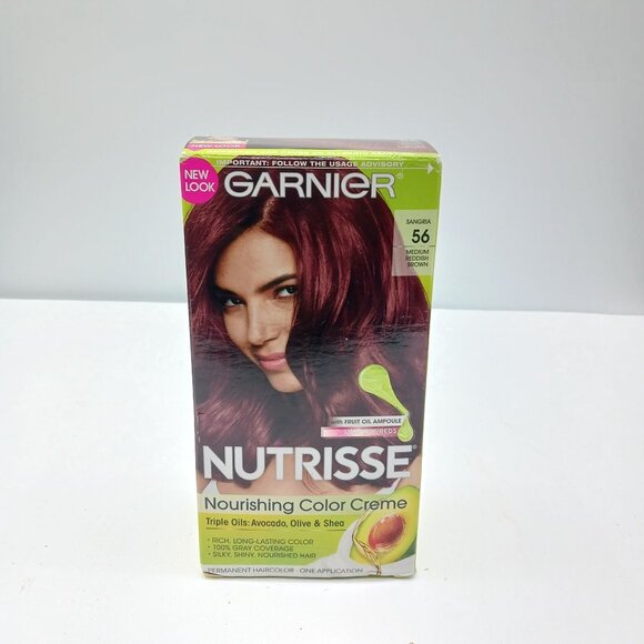 Garnier Nutrisse Nourishing Color Creme #56 Medium Reddish Brown With Avocado - Picture 1 of 8